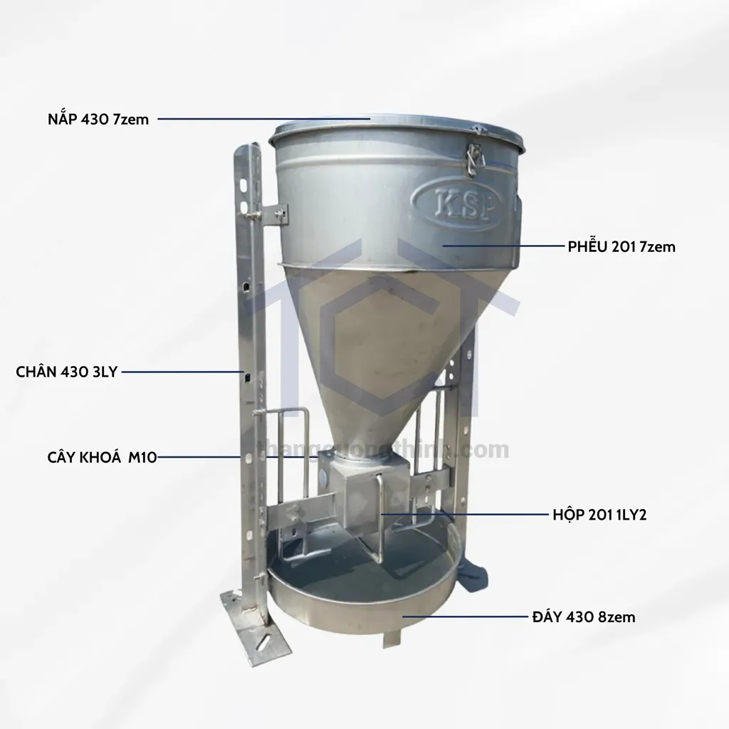 Máng ăn lệch tự động 1 bao - MTD001