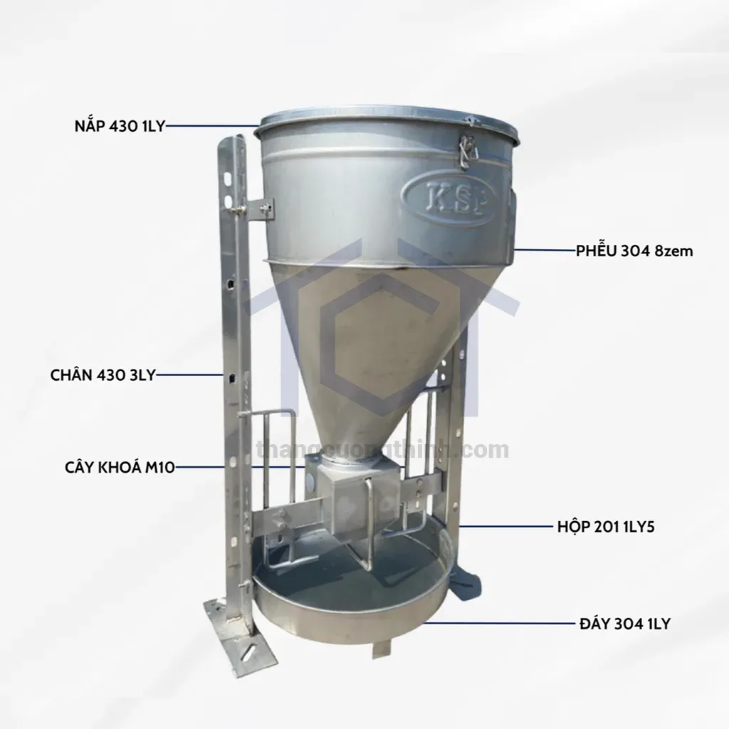 Máng ăn lệch tự động 1 bao - MTD002