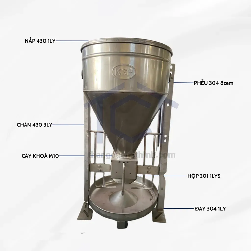 Máng ăn thẳng tự động 1 bao - MTD003