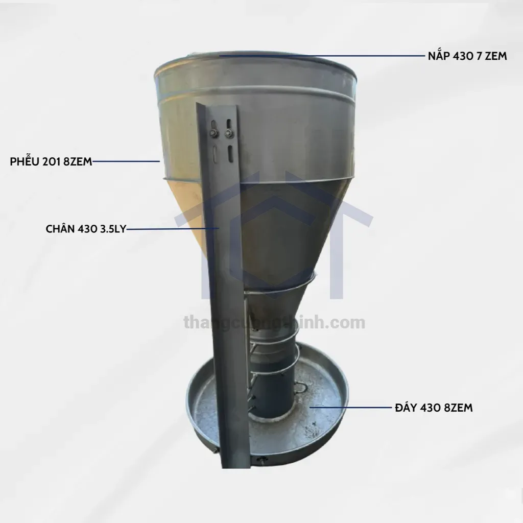 Máng bột 3 bao 75kg - MB001