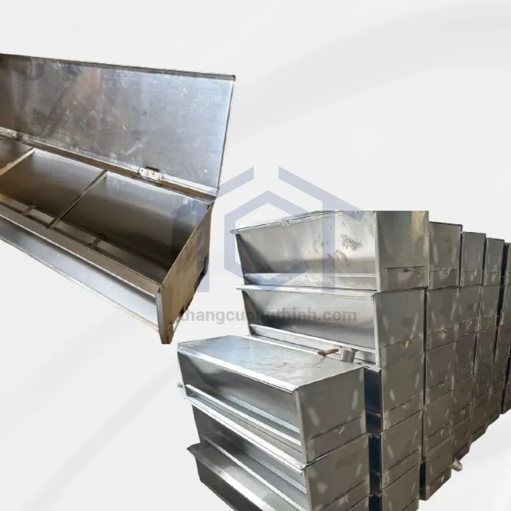 Máng gà/vịt 2 mặt có nắp - MGC003