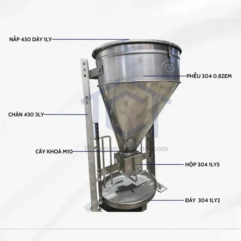Máng ăn lệch tự động 2 bao - MTD004