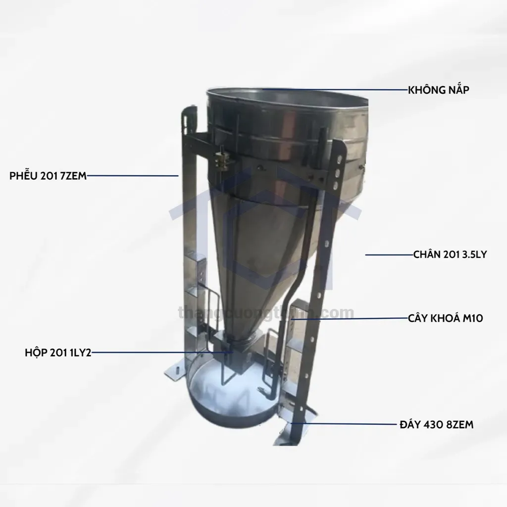 Máng ăn lệch tự động 3 bao không nắp - MTD009