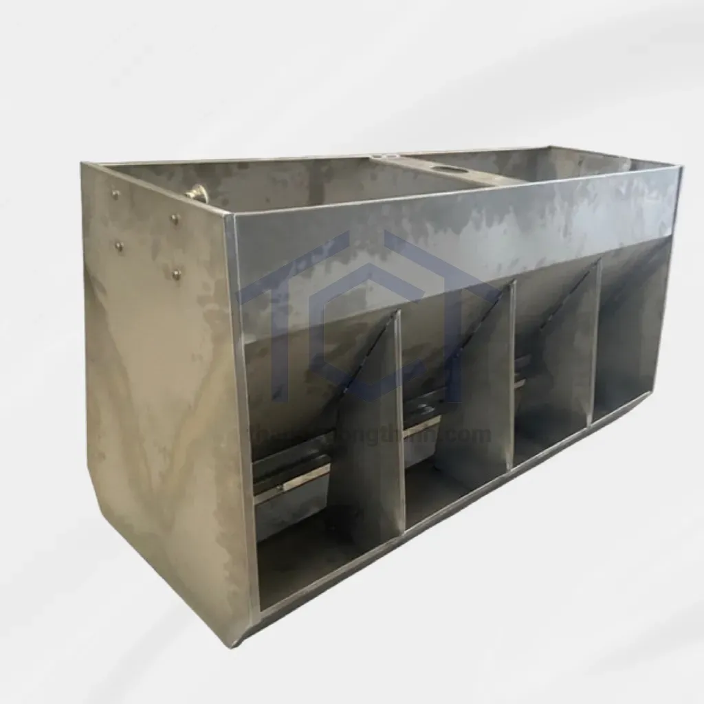Máng hộp heo thịt 4 ngăn 1m6 - MH006